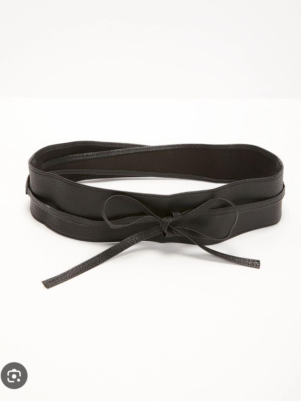 VICI Willard Faux Leather Wrap Obi Belt in Black